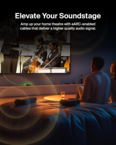 belkin ultra hd hdmi 2.1 cable 6.6ft/2m, 4k ultra high speed hdmi cable, 48gbps hdmi 2.1 cord, dolby vision hdr & 8k @60hz, 10k streaming compatible w/ playstation, ps4, ps5, xbox series x, & more
