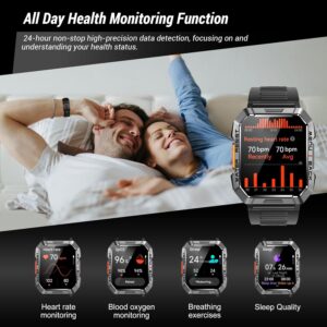 military smart watch for men (answer/make calls), 2.01