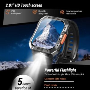military smart watch for men (answer/make calls), 2.01
